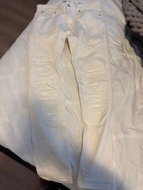 Guess Cream Straight-Leg Jeans